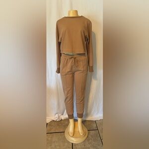 Tan Women's Two Piece Jog Set